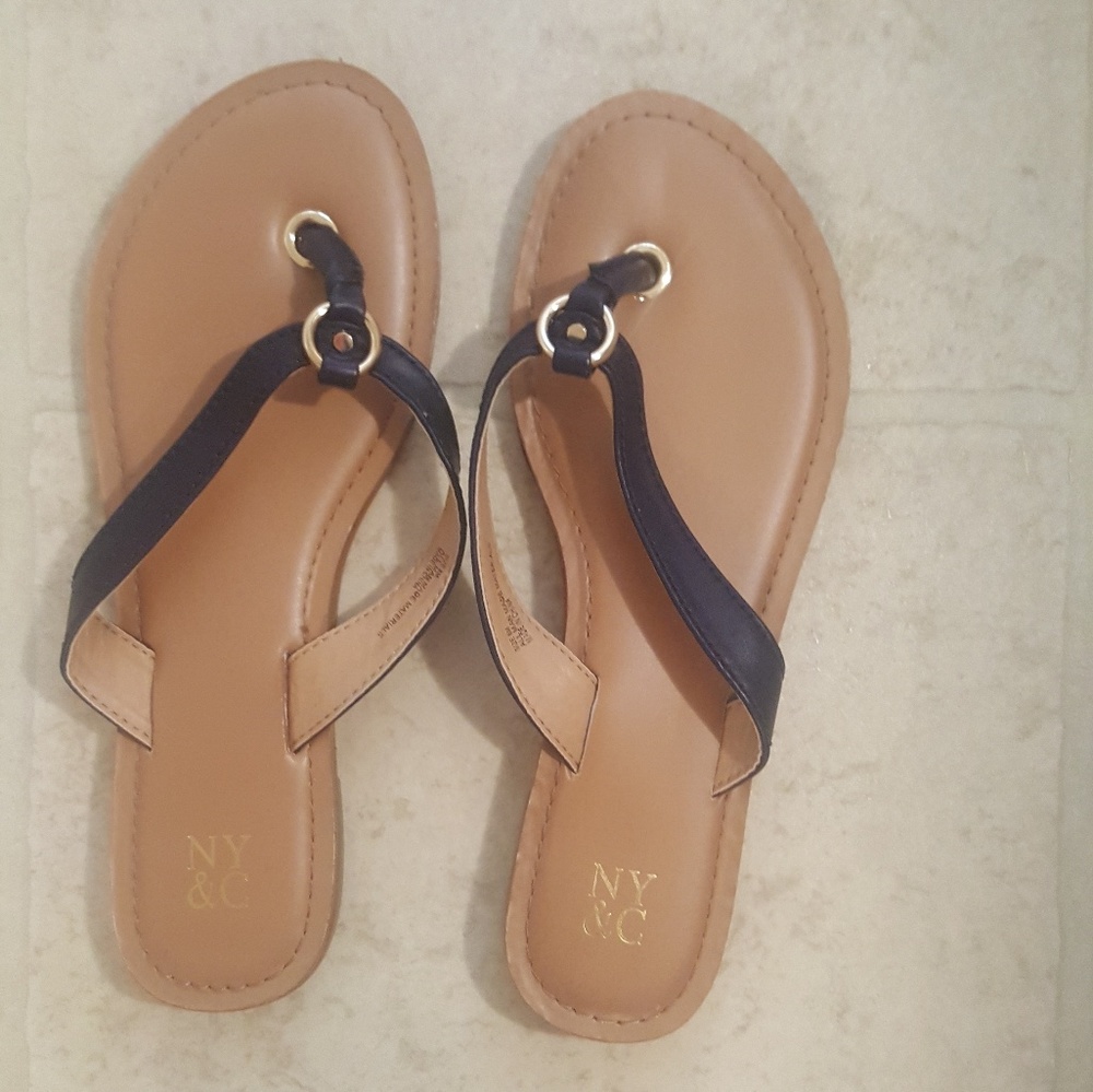 Navy blue sandals